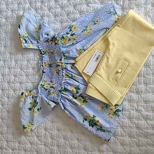 Janie and Jack shirt and NWT pants set